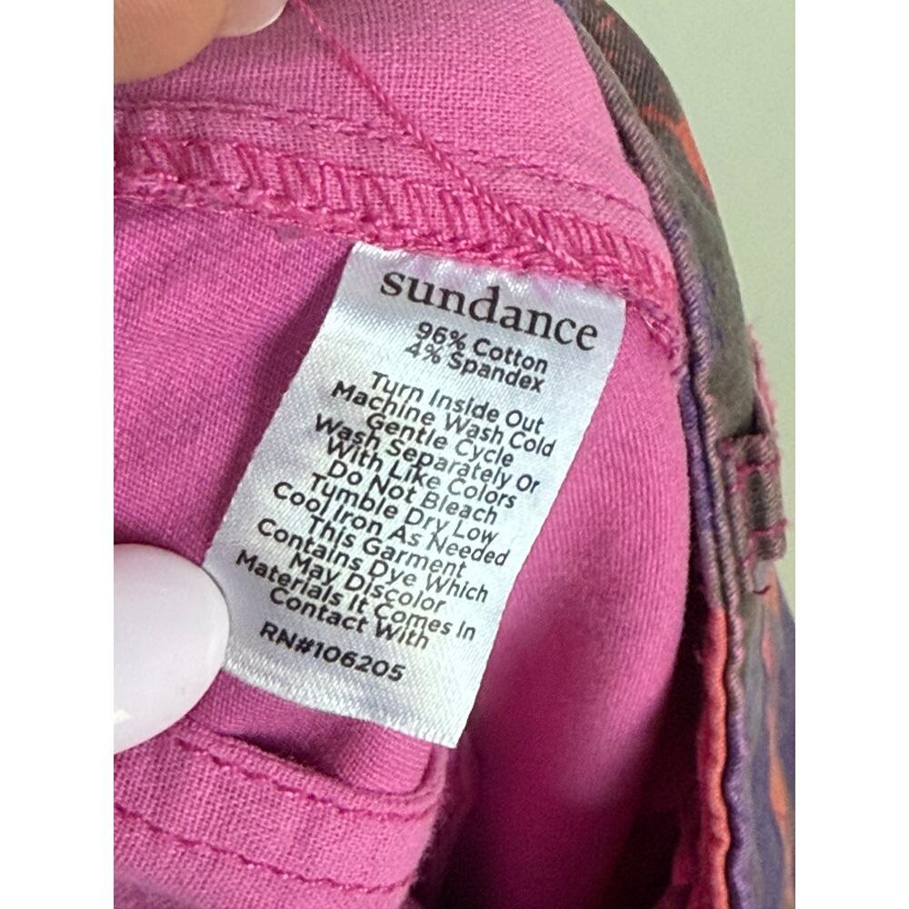 Sundance Floral Print High Rise Bermuda Shorts Pink Multi Women's Size 16 NWT - Picture 7 of 7